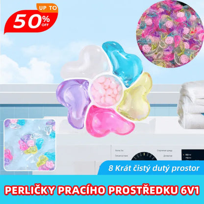 【✨30ks✨】Šesť v jednom antibakteriálne pracie perličky, dlhotrvajúca vôňa, silná dezinfekcia oblečenia