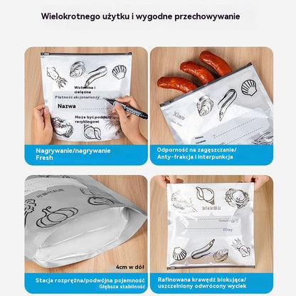 🧡【30 szt.】Wielokrotnego użytku aluminiowe torby do przechowywania z możliwością zamknięcia