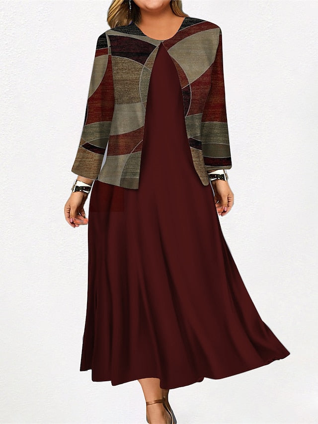 ✨🍁【S-3XL】2025 Nowa sukienka w kwiaty Krótka kurtka Modny garnitur na co