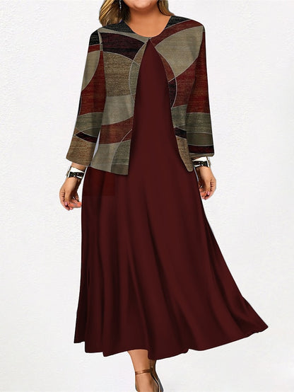 ✨🍁【S-3XL】2025 Nowa sukienka w kwiaty Krótka kurtka Modny garnitur na co