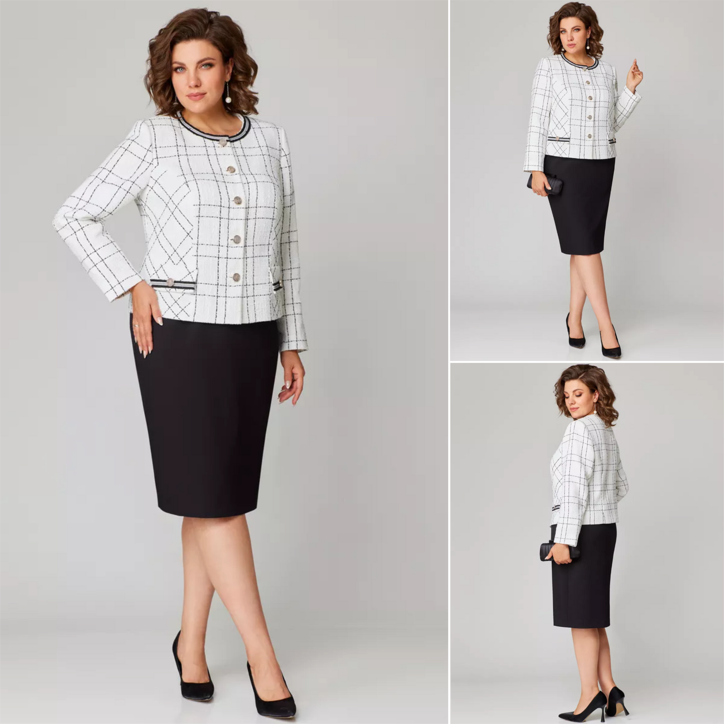 ✨🍁【Jesienna nowość🔥】【S-5XL】Modna i elegancka sukienka w kratę wysokiej jakości