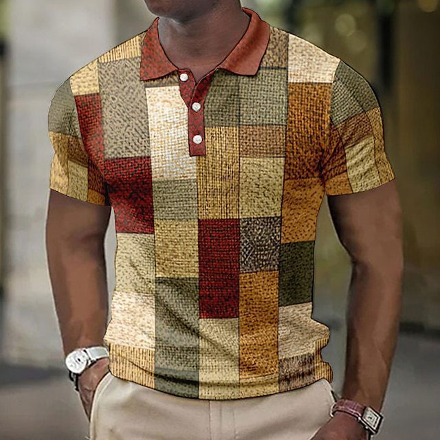 💥👕【Novo u vrućoj prodaji】【S-5XL】Muška ležerna polo majica s geometrijskim uzorkom 2026