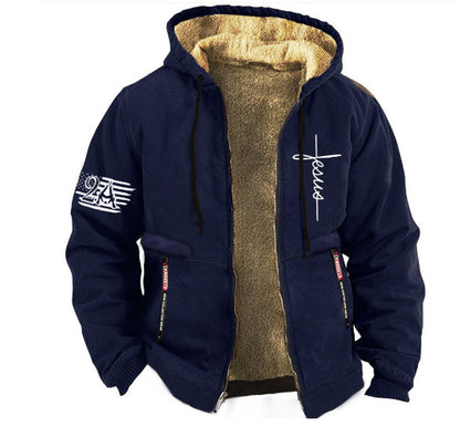 🔥🧥🔥【S-3XL】 Modna, jesienna i zimowa, pogrubiona, aksamitna kurtka męska na co dzień