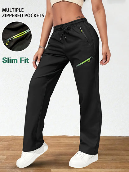 ⏳ Oferta ograniczona czasowo 🔥 Damskie spodnie cargo o prostym kroju — Elastyczny pas; idealne do pracy, w podróż i na co dzień 👖✨