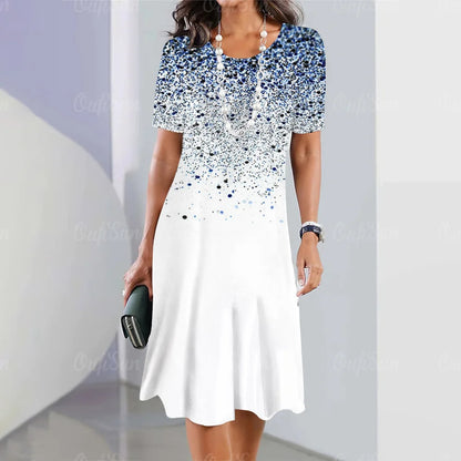 👗 Elegancka sukienka retro z okrągłym dekoltem【S-5XL】3902002