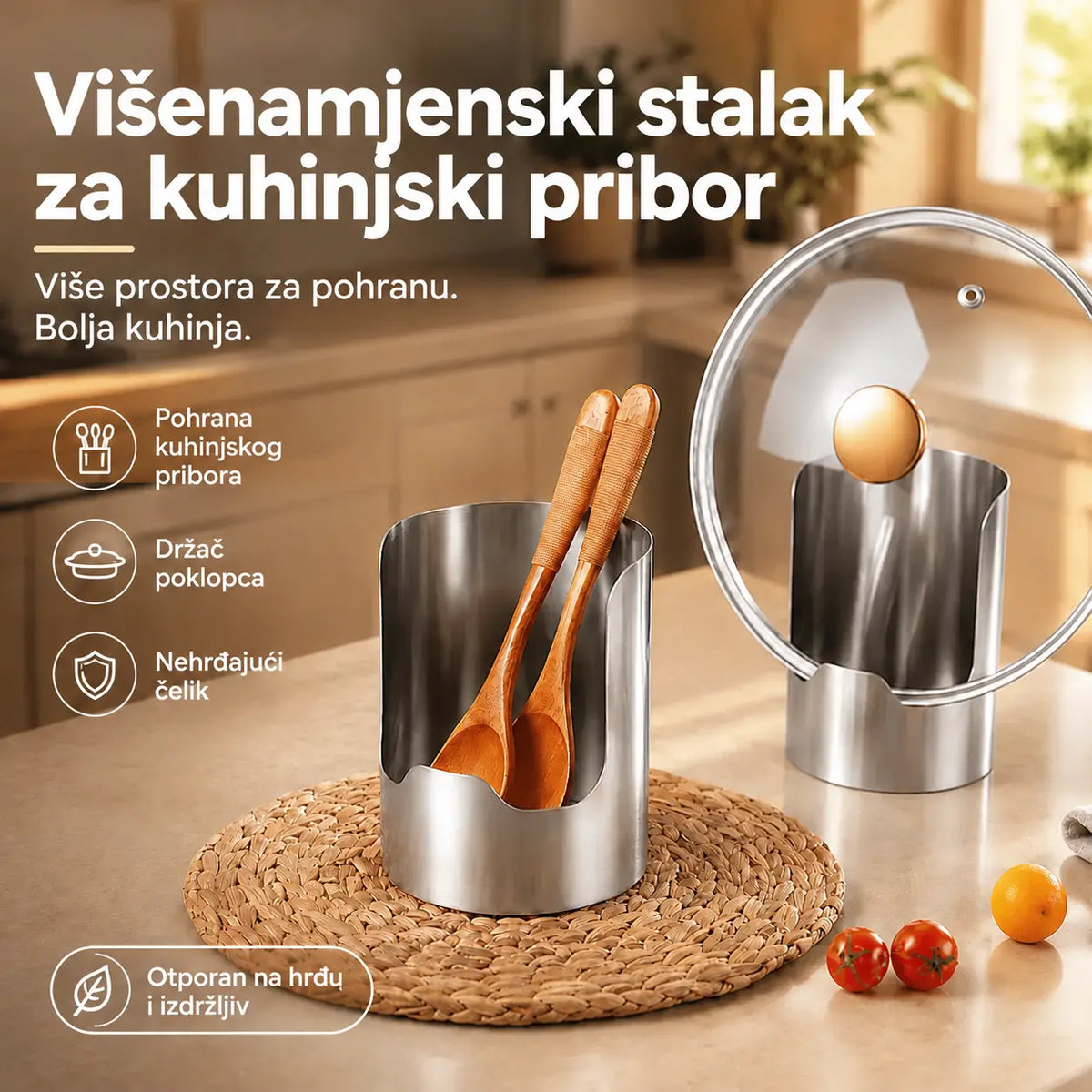 🔥🥄 Višenamjenski organizator kuhinjskog pribora: sve uredno posloženo i nadohvat ruke ✨🏠