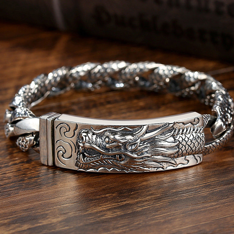 🐉✨【Pago contra entrega】Pulsera de personalidad dominante para hombre, pulsera de dragón retro.