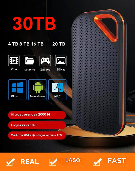 💥【Plačilo ob dostavi】💥【32TB】Visokohitrostni prenosni trdi disk velike zmogljivosti