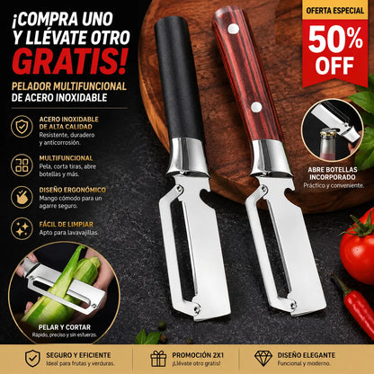 💥Compra uno y llévate otro gratis💥🔪Pelador multifuncional de acero inoxidable🧅✅️Pago contra entrega