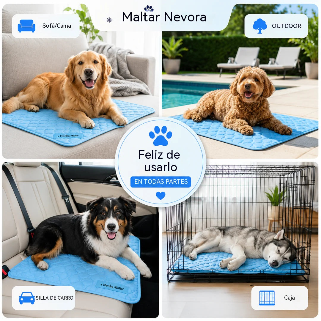 Alfombrilla refrescante para mascotas (no requiere llenado de agua)  — Fabricada en tejido Oxford transpirable; apta para todo tipo de camas o jaulas para mascotas.