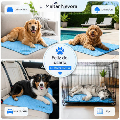 Alfombrilla refrescante para mascotas (no requiere llenado de agua)  — Fabricada en tejido Oxford transpirable; apta para todo tipo de camas o jaulas para mascotas.