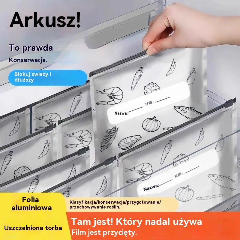🧡【30 szt.】Wielokrotnego użytku aluminiowe torby do przechowywania z możliwością zamknięcia