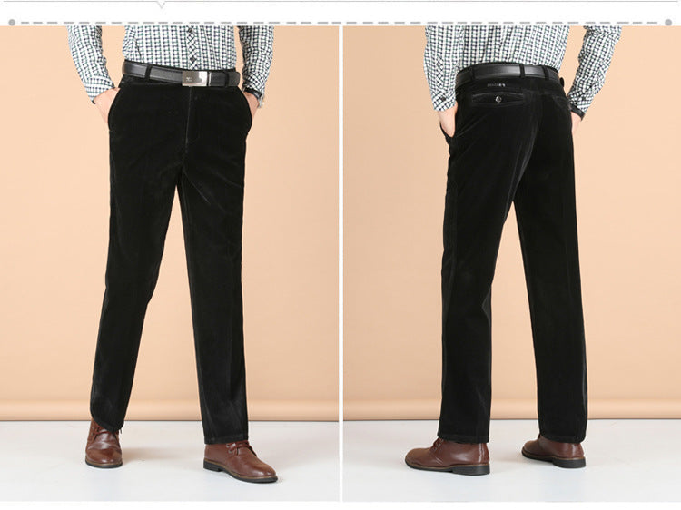 👖🔥Plaćanje pouzećem🆒【50-110 kg】Nove muške elastične baršunaste ležerne hlače visokog struka