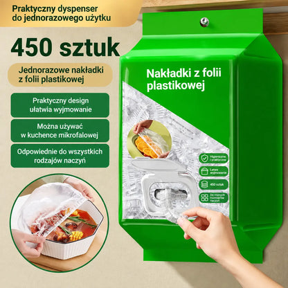 🥗✨ 450 jednorazowych osłon na żywność | Elastyczne osłony na talerze, miski i różnego rodzaju pojemniki – jedno opakowanie zastępuje trzy!