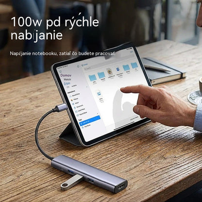 🔌✨ 5v1 prenosný USB-C hub s výstupom 4K HDMI 🎥💻
