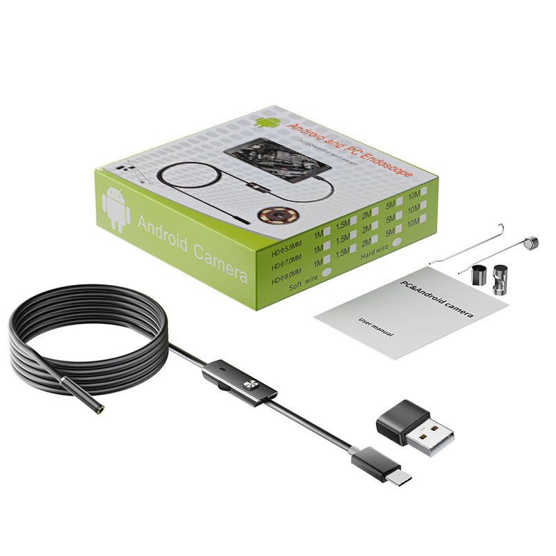 👍📱Nowy 7-milimetrowy endoskop przemysłowy z bezpośrednim podłączeniem kamery typu C do telefonów z systemem Android (endoskop wodoodporny)