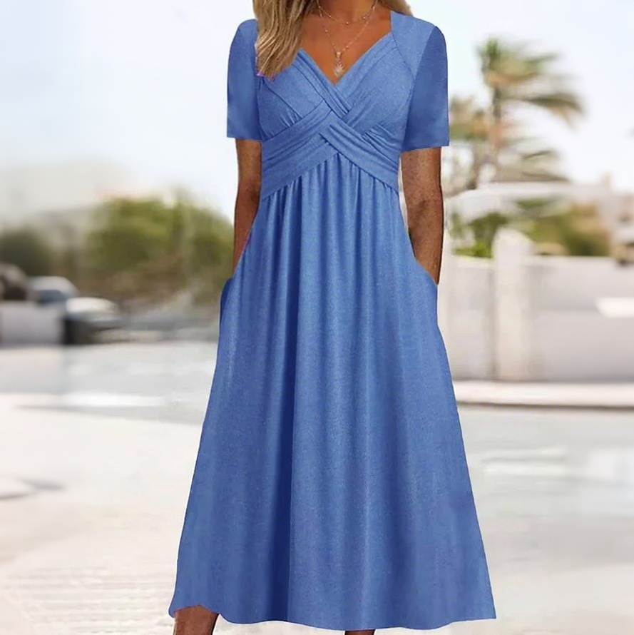 ✨50% de descuento🔥【40-120 kg】Nuevo vestido de algodón de talla grande, estilo casual de largo medio ✅️Pago contra entrega
