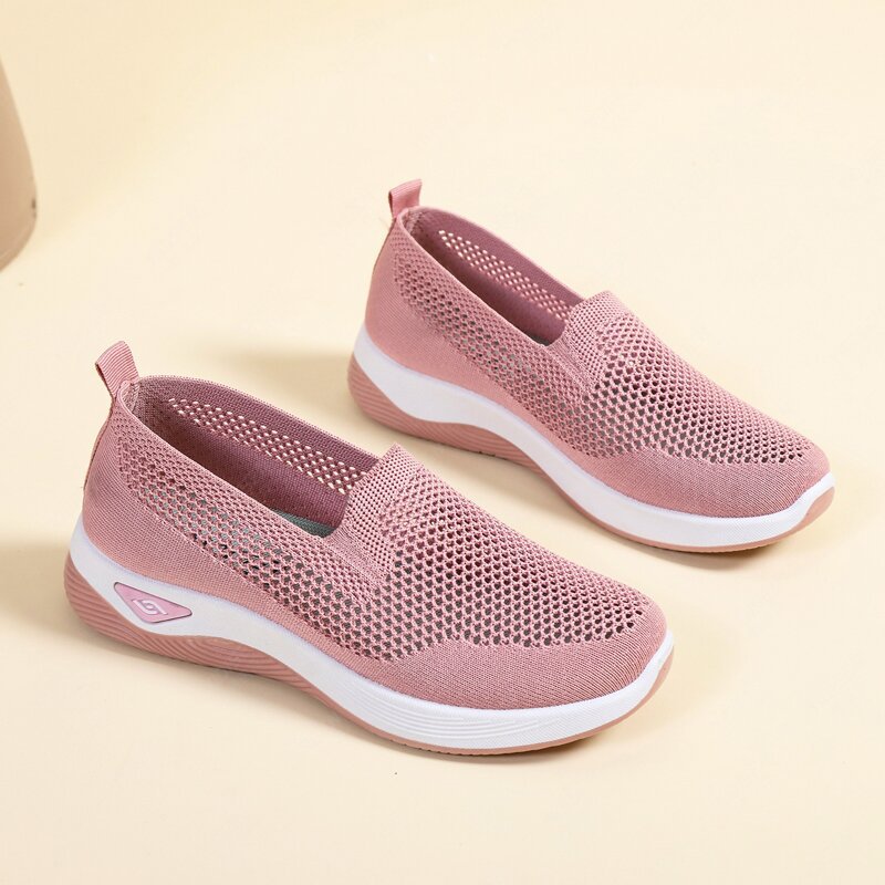 🌸【Nuevo producto】🤍【36-41】Zapatos casuales de malla suaves y transpirables, fáciles de poner y quitar.