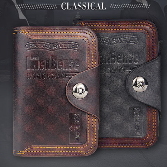 💥【Plačilo ob dostavi】【Kupite eno, dobite eno brezplačno】😎Moške denarnice iz pravega usnja, 2 kosa