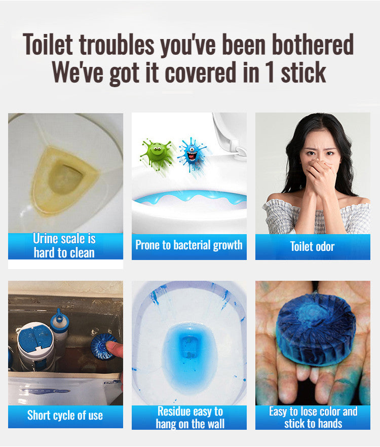 🚽🌟【Kupite 3, dobite 3 brezplačno】Samodejna čistilna palica za stranišče, orodje za dezodoriranje