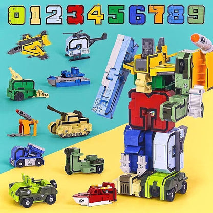 🔥 🧩 [50% zľava] Transformery s abecedou a číslami pre deti – 🚗 Zábava, kreativita a učenie