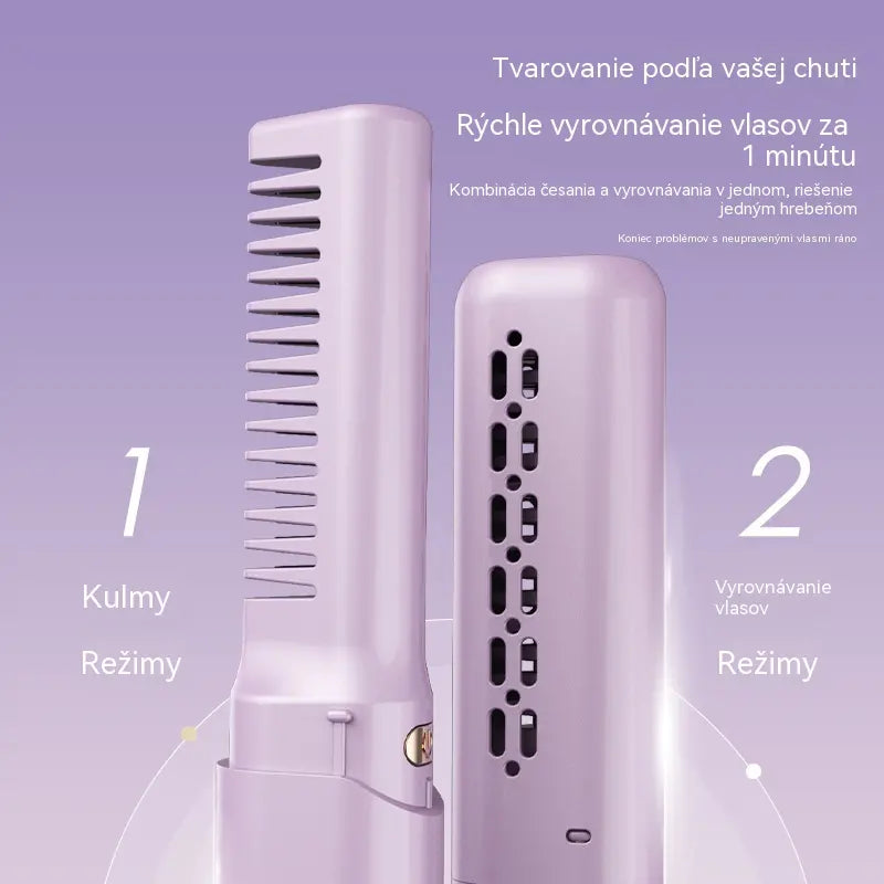 💇‍♀️ Bezdrôtová kefa na vyrovnávanie vlasov: 3 nastavenia teploty, rýchle nahriatie za 30 sekúnd a funkcia automatického vypnutia