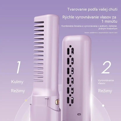💇‍♀️ Bezdrôtová kefa na vyrovnávanie vlasov: 3 nastavenia teploty, rýchle nahriatie za 30 sekúnd a funkcia automatického vypnutia