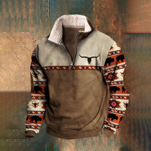 👕🔥【50% ZNIŻKI】【S-5XL】2025 Męski modny, jesienno-zimowy, ciepły sweter z długim rękawem i nadrukiem 3D