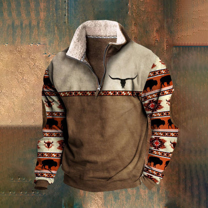 👕🔥【50% ZNIŻKI】【S-5XL】2025 Męski modny, jesienno-zimowy, ciepły sweter z długim rękawem i nadrukiem 3D