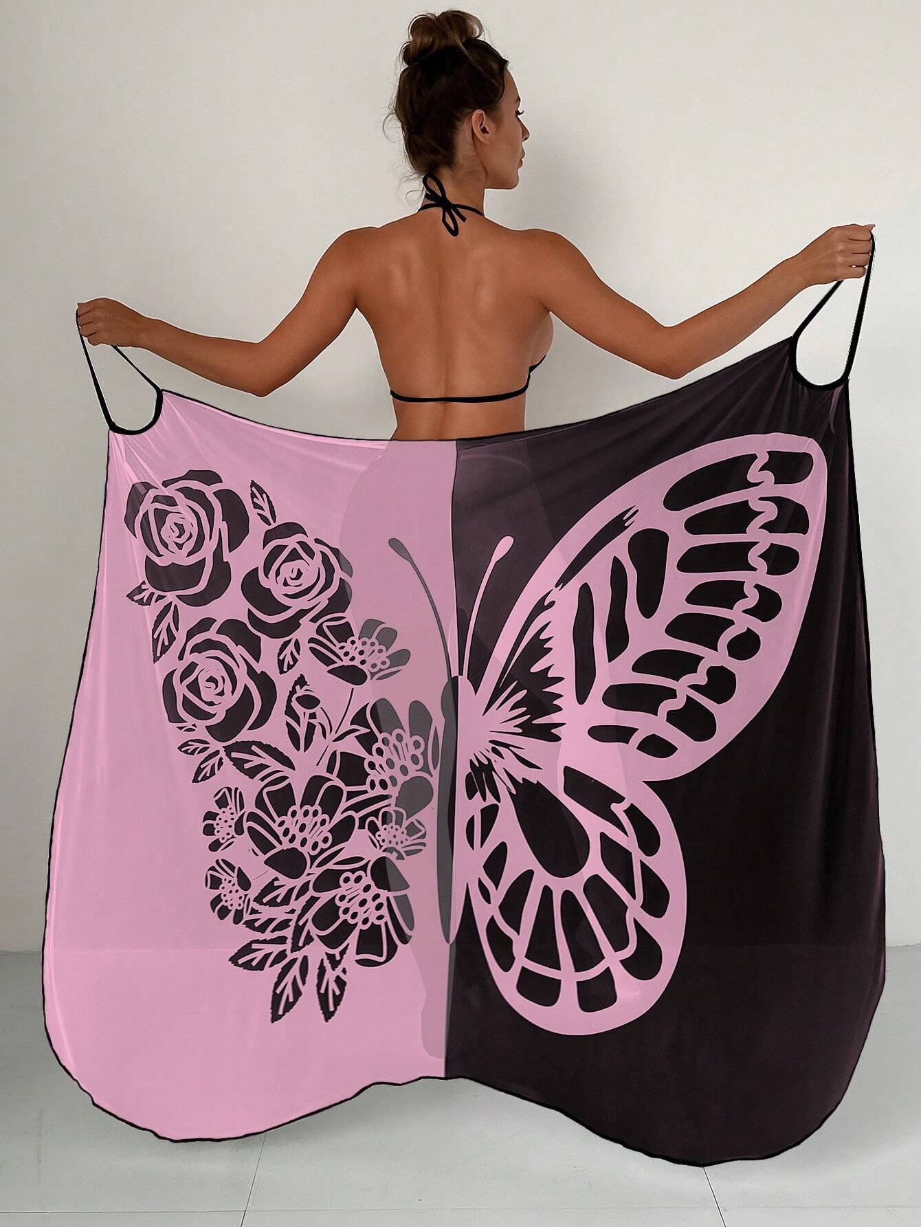 ✨🦋【Nowy produkt ze zniżką】🦋Nowe damskie szyfonowe narzutki przeciwsłoneczne z nadrukiem motyli na plażę 2025