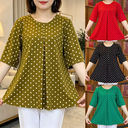 ✨【50% de Descuento】💞【L-5XL】Nueva camisa de otoño 2026 con estampado de lunares