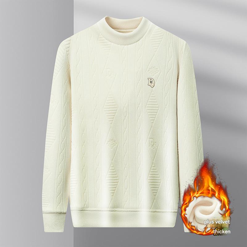 🔥❤ 【M-4XL】 2025 nowa moda męska na jesień i zimę, wysokiej jakości, pogrubiona i aksamitna, ciepła bluza-3846218