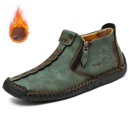 🔥🥾【Ograniczona czasowo zniżka 50%✨】【38-48】Nowe zimowe męskie buty Martin z podszewką z futra i zamkiem błyskawicznym