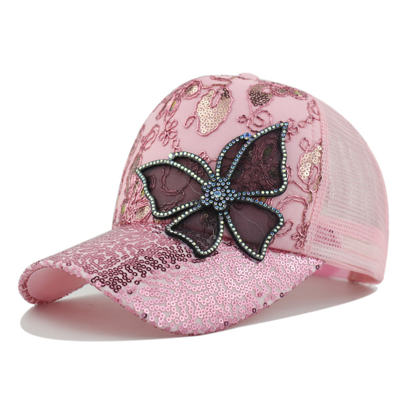 🎁✨🧢 Gorra de béisbol con lentejuelas y pedrería | Brillante y ajustable