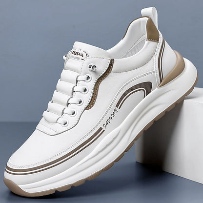 🔥【Letný výpredaj】🔥【Veľkosť 39-45】Pánske kožené tenisky, mäkká podrážka, pohodlné