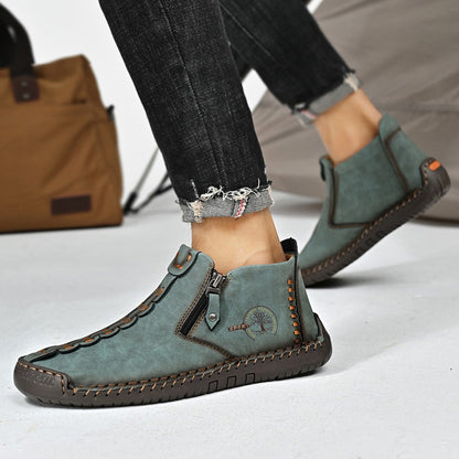 🔥🥾【Ograniczona czasowo zniżka 50%✨】【38-48】Nowe zimowe męskie buty Martin z podszewką z futra i zamkiem błyskawicznym