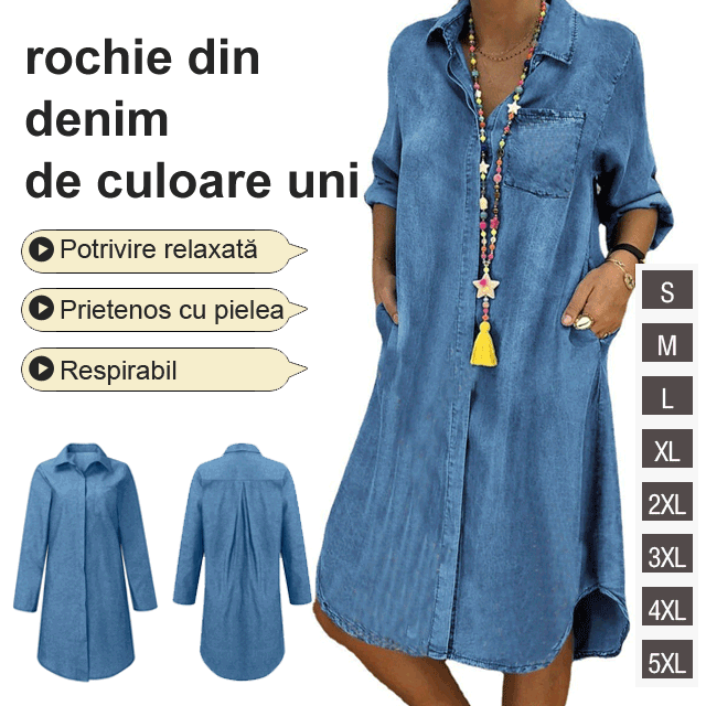 💕【Nowa promocja produktu】💕🌟2025 Lato Nowa przyjazna dla skóry miękka damska sukienka jeansowa Swobodna prosta sukienka👗