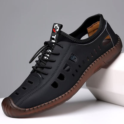 ⚡【39-44】🔥2025 nowe letnie męskie oddychające, wydrążone, miękkie, codzienne buty z dziurami, 💧 oddychające, lekkie i odporne na pot, ⛱ uniwersalne, swobodne i wygodne do noszenia na zewnątrz
