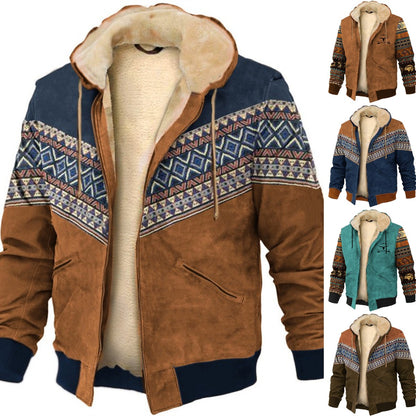 🌞⛄【Novinka 2026】【S-4XL】🔥Pánská ležérní podzimní a zimní zesílená teplá bunda z jehněčí vlny