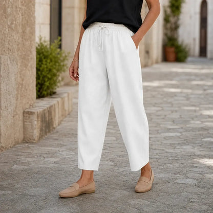 💕48% de descuento💕【40-120 kg】Pantalones casuales para mujer de algodón y lino ✅️Pago contra entrega
