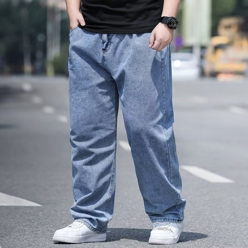👖50% de descuento🔥【45-150 kg】Jeans de talla grande para hombre, corte ancho, elásticos y cómodos. ✅️Pago contra entrega
