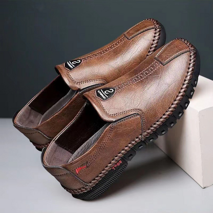 【39-44】Nowe męskie codzienne buty biznesowe, wykonane ze skóry, miękkie, odporne na zużycie, antypoślizgowe i bezzapachowe.