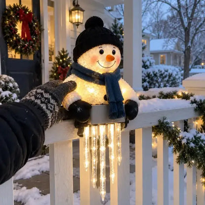 ☃️WinterGlow svjetleća dekoracija – Snjegović i ledenice