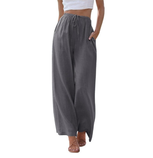 ✅Pago contra reembolso - (S-5XL) 2026 nuevos pantalones anchos de algodón y lino para mujer - transpirables y frescos