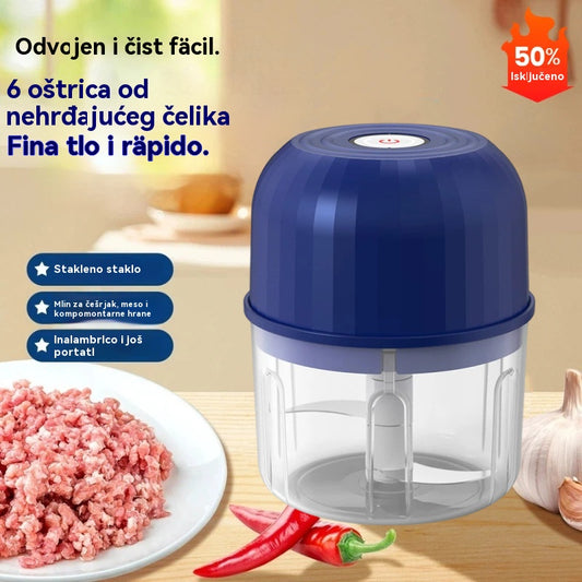 💥Zadnji dan, 50% popusta! ⏰Prodano preko 50 000 jedinica! 🧄Električni sjeckalica za češnjak, mini prijenosni sjeckalica za povrće