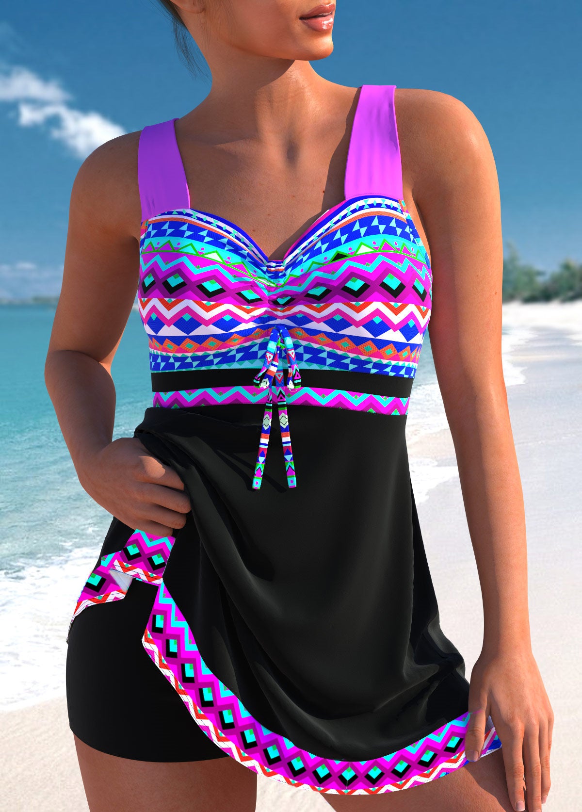 🩱🏖️【50% ZNIŻKI】【S-4XL】2025 nowy damski kostium kąpielowy z nadrukiem