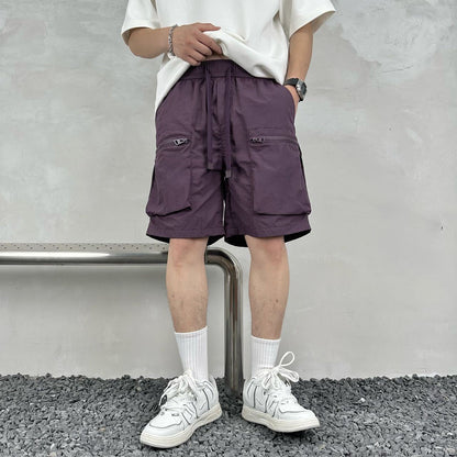 🔥🌴【M-4XL】Nuevos pantalones cortos deportivos casuales de secado rápido para hombre, de seda helada, ideales para el verano