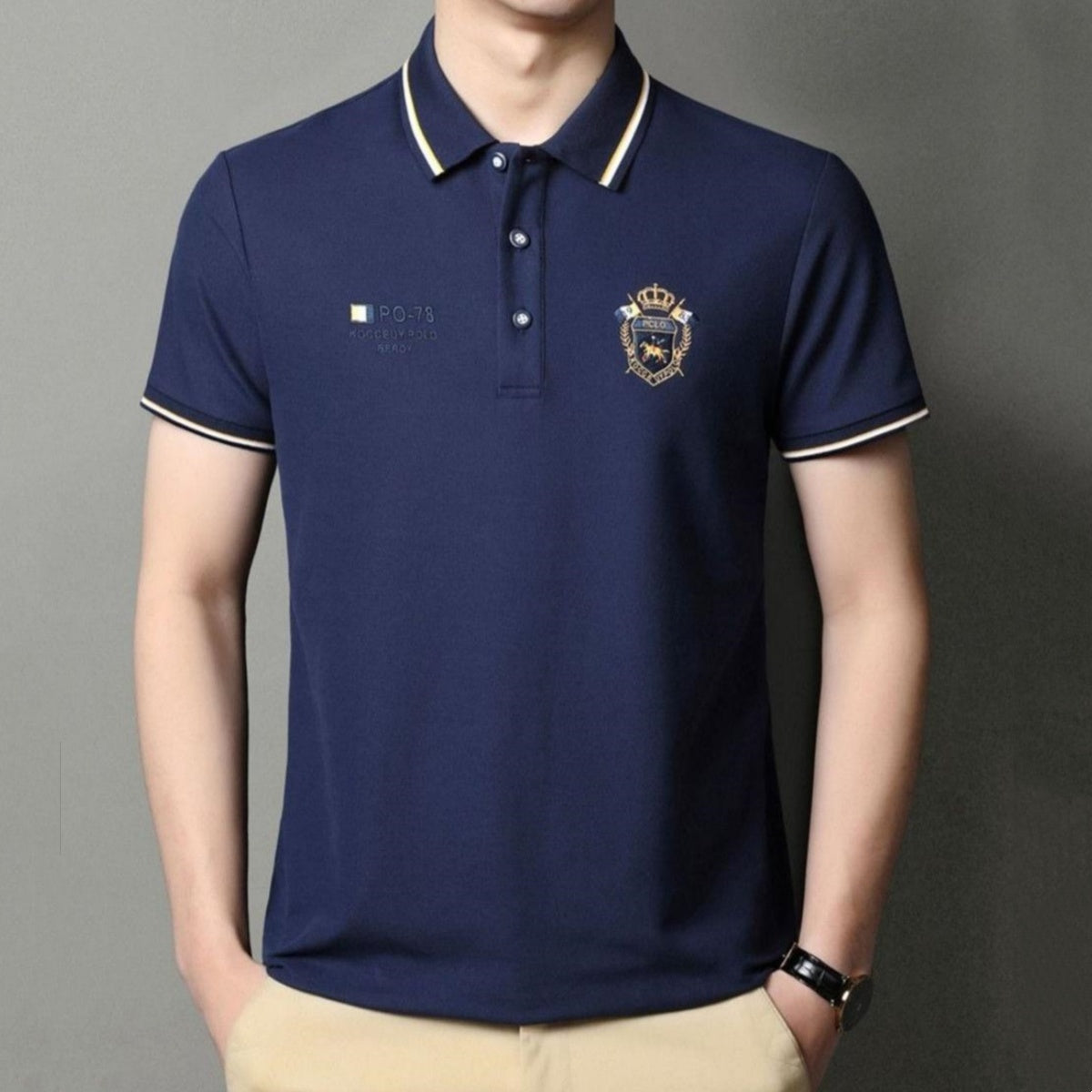 👔【Oferta por tiempo limitado - 50% de descuento】【M-4XL】💥Nueva camiseta polo para hombre de color liso 🎉