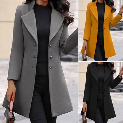 🔥✨【50% zniżki】✨🧥【S-3XL】Damski płaszcz wełniany o średniej długości na jesień i zimę