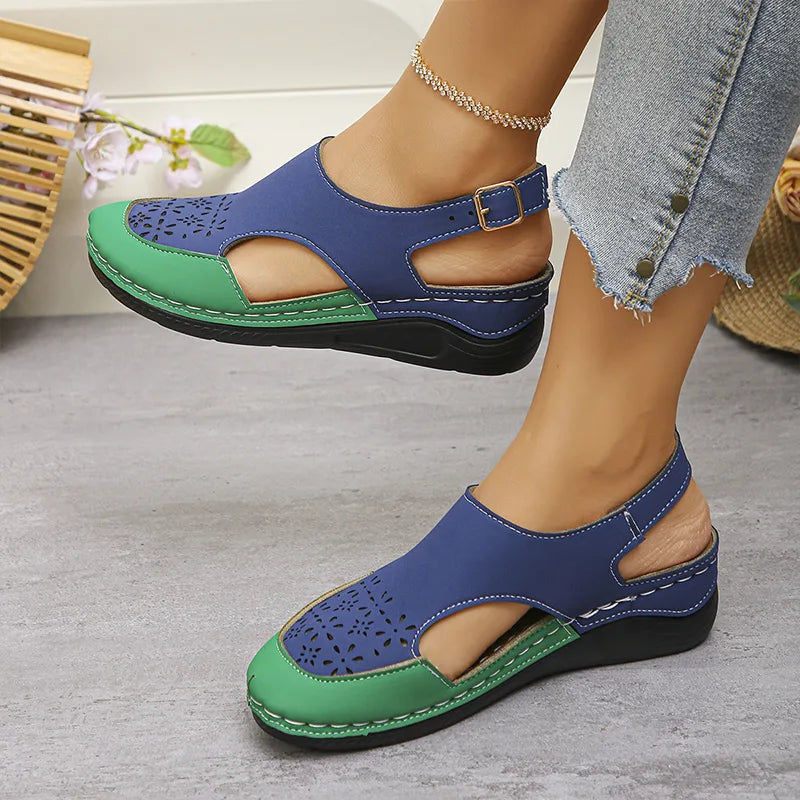 🔥🌈【Tallas 36-43】Nuevas sandalias retro europeas y americanas para mujer - Transpirables y ligeras con correa de hebilla única
